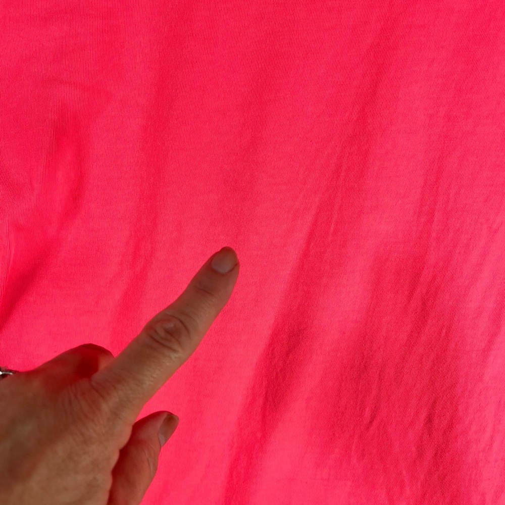Y2K Victoria's Secret PINK Long Sleeve T Shirt Neon Pink Graphic Logo Size S - Picture 5 of 7